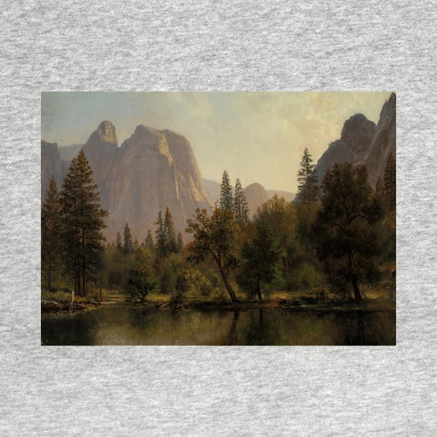 Cathedral Rocks, Yosemite Valley by Albert Bierstadt by Classic Art Stall